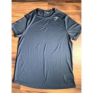 Gymshark Arrival Shirt Mens Small Blue Short Sleeve Regular Fit Gym Training Run